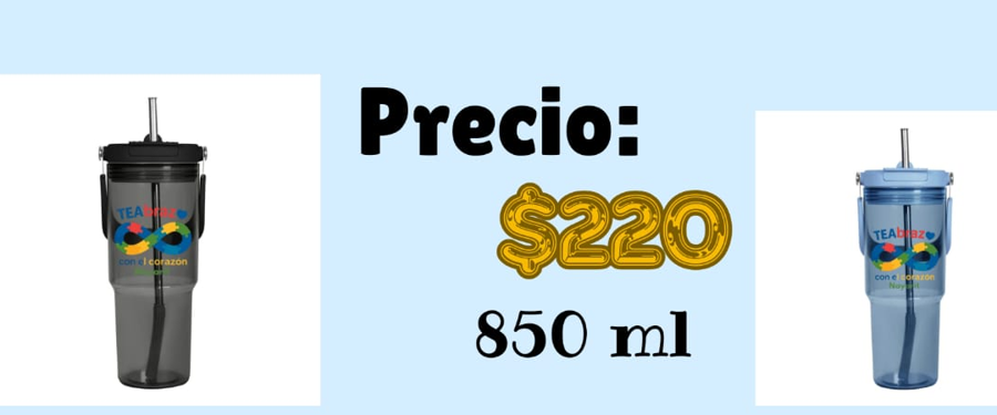 Vaso/termo 850 ml con popote